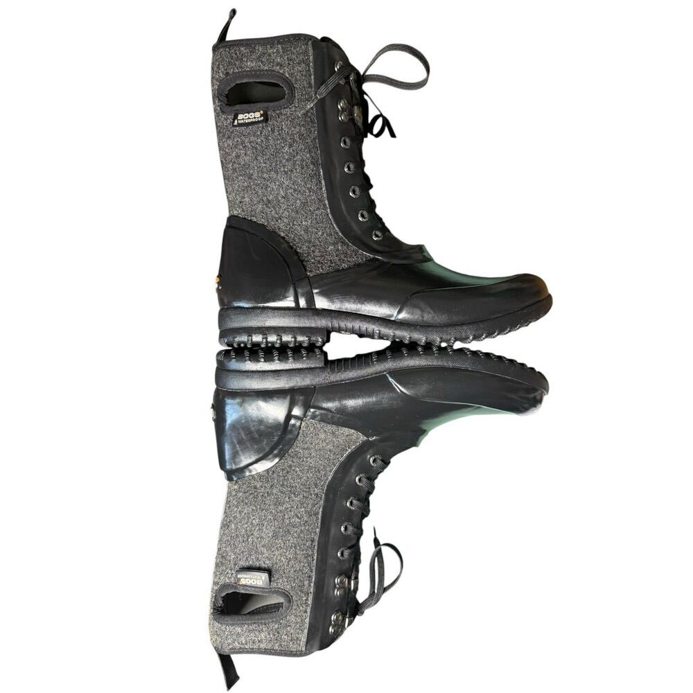 Bogs Women’s Sidney Wool Waterproof Snow Boots Black Size 9 - Picture 5 of 9